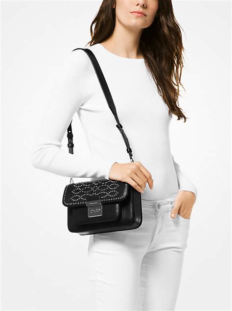 michael kors sloan editor studded leather shoulder bag|Michael Kors Sloan Editor Studded Leather Shoulder Bag .